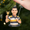 Custom Photo Acrylic Ornament - Personalized Christmas Birthday Golf Gifts For Men, Women - Walking Fairways Building Memories