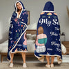 Custom Snuggle Blanket, Hoodie Blanket - Personalized Best Friend Birthday Gifts For Women, Besties, Sisters, BFF - Besties Make Life Sparkle Brighter