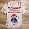 Custom Unisex T-shirt - Personalized Halloween Birthday Gifts For Cat Lovers, Cat Mom And Dad - Living That Meownster Mom Life