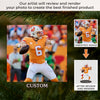 Custom Photo Acrylic Ornament - Personalized Christmas Birthday Sport Gifts For Sports Lovers - Dream Big Play Hard Win Proud