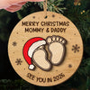 Custom Double Layer Wooden Ornament - Personalized Christmas Baby Shower, Gender Reveal Gifts For New Moms, New Dads, New Parents - A New Star Is Born