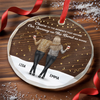 Custom Circle Glass Ornament - Personalized Best Friend Christmas Birthday Gifts For Women, Besties, Sisters, BFF - Best Days Shared With You