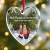 Custom Heart Glass Ornament - Personalized Best Friend Christmas Birthday Gifts For Women, Besties, Sisters, BFF - Life Is Brighter With You