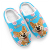 Custom Photo Fluffy Slippers - Personalized Birthday Gifts For Dog Cat Lovers, Dog Dad And Mom, Cat Owners - Happy Paws, Happy Feet