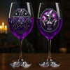 Custom Stemmed Wine Glass - Personalized Best Friend Birthday Gifts For Women, Besties, Sisters, BFF - Witch Vibes Only This Halloween