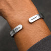 Custom Engraved Stainless Steel Cuff Bracelet - Personalized Birthday Gifts For Mom, Daughter - A Bond That Shines Forever