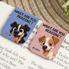 Custom Leather Magnetic Bookmark - Personalized Bookish Gifts For Book Lovers, Bookworms, Dog Cat Lovers, Dog Dad And Mom, Cat Owners - Stay Pawsitive, Keep Reading