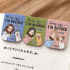 Custom Leather Magnetic Bookmark - Personalized Bookish Gifts For Book Lovers, Bookworms, Dog Dad And Mom - Paws Off My Page