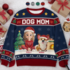 Custom Unisex Ugly Sweatshirt - Personalized Christmas Birthday Gifts For Dog Cat Lovers, Dog Dad And Mom, Cat Owners - Santa’s Favorite Dog Mom