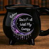 Custom 12oz Ceramic Cauldron Coffee Mug - Personalized Halloween Witchy Gifts For Besties, Sisters, BFF, Family, Yourself - Boss Witch Energy