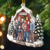 Custom Photo Acrylic Ornament - Personalized Christmas Birthday Gifts For Mom, Dad, Brother, Sister, Kids - Love Warms Every Christmas Night