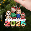 Custom Acrylic Ornament - Personalized Christmas Birthday Gifts For Family, Dog Cat Lovers - Our Family Our Forever