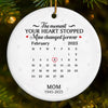 Custom Ceramic Ornament - Personalized Christmas Memorial Sympathy Gifts For Loss Of Mom, Dad - Gone From Sight, Never From Heart