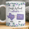 Custom Long Distance Mug - Personalized Best Friend Birthday Gifts For Women, Besties, Sisters, BFF - Hearts Stay Close