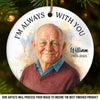 Custom Photo Ceramic Ornament - Personalized Christmas Memorial Sympathy Gifts For Loss Of Mom, Dad - A Life Of Love Remembered Always