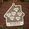 Custom First Christmas In New Home Ceramic Ornament - Personalized Anniversary Christmas Wedding Gifts For Husband And Wife, Him And Her, New Homeowners, Couples, Friends - Our First Little Nest