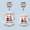 Custom Mug - Personalized Anniversary Wedding Gifts For Husband And Wife, Him And Her - Two Hearts One Love