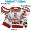 Custom Gnome Unisex Ugly Sweatshirt - Personalized Christmas Birthday Gifts For Mom, Grandma - Christmas Magic Shared Across Generations
