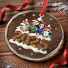 Custom Circle Glass Ornament - Personalized Christmas Birthday Gifts For Family, Dog Cat Lovers - Hearts Together For Christmas