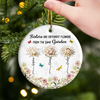 Custom Ceramic Ornament - Personalized Best Friend Christmas Birthday Gifts For Women, Besties, Sisters, BFF - Bestie Bonds Bloom In Every Season