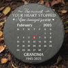 Custom Round Shaped Stone With Stand - Personalized Memorial Sympathy Gifts For Loss Of Mom, Dad - Gone Yet Always Near