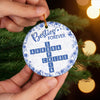 Custom Scrabble Ceramic Ornament - Personalized Best Friend Birthday Gifts For Women, Besties, Sisters, BFF - Tied Together In Every Way