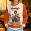 Custom Fall Autumn Waffle Sweatshirt - Personalized Birthday Gifts For Mom, Grandma - Warm Embraces Tell A Timeless Story