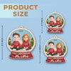 Custom Crochet Acrylic Ornament - Personalized Anniversary Christmas Wedding Gifts For Husband And Wife, Him And Her - Crochet Couple, Christmas Cuddle