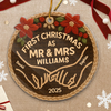 Custom Crochet Acrylic Ornament - Personalized Anniversary Christmas Wedding Gifts For Husband And Wife, Him And Her - From I Do To Merry