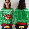 Custom Unisex Ugly Sweatshirt - Personalized Christmas Birthday Gifts For Dog Lovers, Dog Dad And Mom - Santa, Bring Snacks To Bed