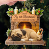 Custom First Christmas Acrylic Ornament - Personalized Christmas Birthday Gifts For Dog Lovers, Dog Dad And Mom - Paws And Love Forever