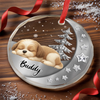 Custom Circle Glass Ornament - Personalized Christmas Birthday Gifts For Dog Lovers, Dog Dad And Mom - Woofs Wrapped In Wonder
