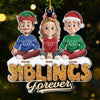 Custom Acrylic Ornament - Personalized Christmas Birthday Gifts For Mom, Dad, Brother, Sister, Kids - Forever Stuck With Each Other