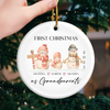 Custom Baby's First Christmas Grandparents Ceramic Ornament - Personalized Christmas Birthday Gifts For First Time Grandparents, Future Grandpa and Grandma, Family - Christmas Feels New Again