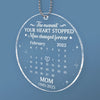Custom Acrylic Car Ornament - Personalized Memorial Sympathy Gifts For Loss Of Mom, Dad - Riding With Angels Above