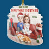 Custom First Christmas Acrylic Ornament - Personalized Anniversary Christmas Wedding Gifts For Husband And Wife, Dog Dad And Mom - Pawfect Match, Confirmed By Santa