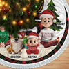 Custom Tree Skirt - Personalized Christmas Birthday Gifts For Mom, Dad, Brother, Sister, Kids - Together Is The Best Gift
