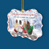 Custom Acrylic Ornament - Personalized Best Friend Christmas Birthday Gifts For Women, Besties, Sisters, BFF - Wrapped In Joy And Friendship