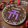 Custom Scrabble Circle Glass Ornament - Personalized Christmas Birthday Gifts For Mom, Dad, Brother, Sister, Kids - Home Is Where Joy Grows