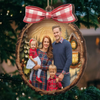 Custom Photo Wood Ornament - Personalized Christmas Birthday Gifts For Mom, Dad, Brother, Sister, Kids - Love Grows Best In Cozy Cabins