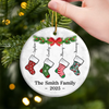 Custom Ceramic Ornament - Personalized Christmas Birthday Gifts For Mom, Dad, Brother, Sister, Kids - Our Lovely Family