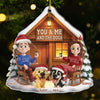Custom Acrylic Ornament - Personalized Anniversary Christmas Wedding Gifts For Husband And Wife, Dog Dad And Mom - Together With Our Pup