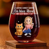 Custom Wine Glass - Personalized Christmas Birthday Gifts For Cat Lovers, Cat Mom And Dad - Life Needs A Purr