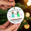 Custom Sea Glass Ceramic Ornament - Personalized Best Friend Birthday Gifts For Women, Besties, Sisters, BFF - Laugh Louder With You