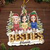 Custom Acrylic Ornament - Personalized Best Friend Christmas Birthday Gifts For Women, Besties, Sisters, BFF - Laughing Through Every Season