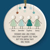 Custom Sea Glass Ceramic Ornament - Personalized Best Friend Christmas Birthday Gifts For Women, Besties, Sisters, BFF, Beach Lovers - Smoothed By Time Together