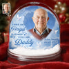 Custom Photo Acrylic Snow Globe - Personalized Christmas Memorial Sympathy Gifts For Loss Of Mom, Dad - Your Light Still Guides My Way
