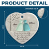 Custom Sea Glass Heart Ceramic Ornament - Personalized Anniversary Christmas Wedding Gifts For Husband And Wife, Him And Her, Couples, Beach Lovers - Love Found In The Tide