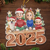 Custom Acrylic Ornament - Personalized Christmas Birthday Gifts For Family, Dog Cat Lovers - The Merry Squad
