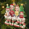 Custom Acrylic Ornament - Personalized Christmas Birthday Gifts For Family, Dog Cat Lovers - A Perfectly Imperfect Family